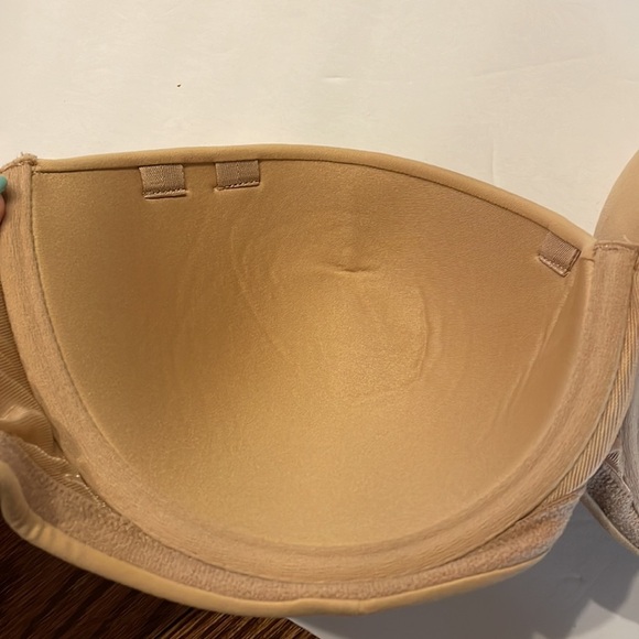SOMA Embraceable Strapless full coverage bra underwire warm amber / tan 34DD - Picture 10 of 13